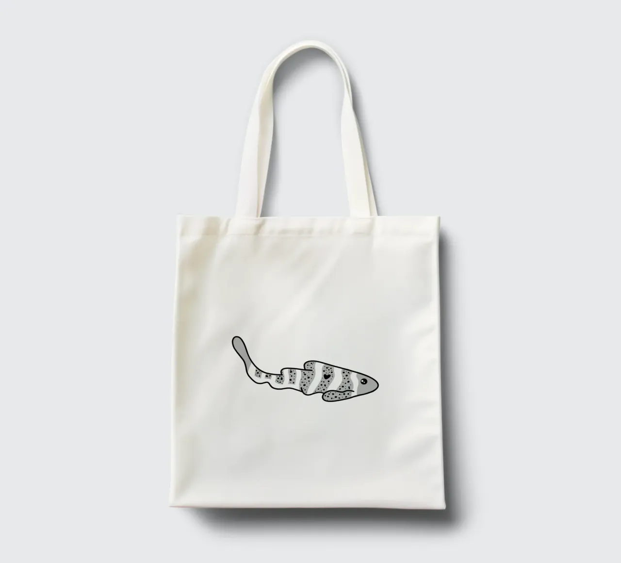 squalo zebra dolce borsa in juta da Buntblick