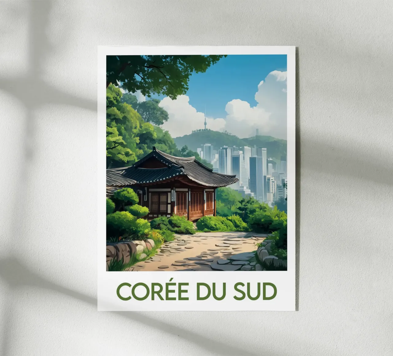 Poster della Corea del Sud plexiglass da Frame the World