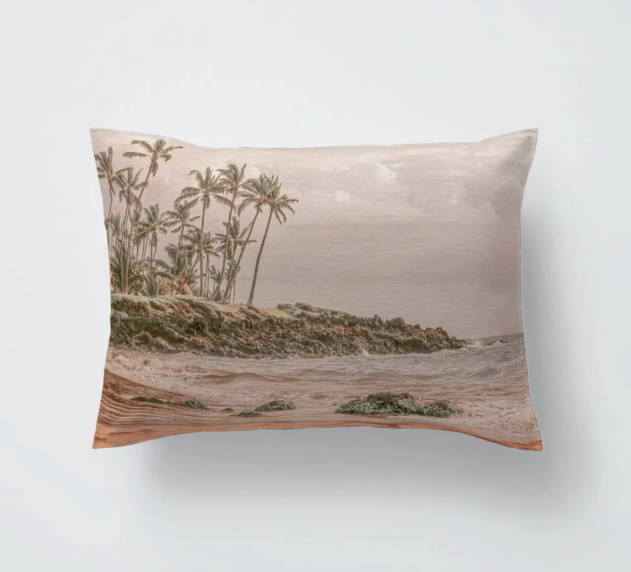 Aloha Hawaii 1 - Beachscape in Maui cuscino da Monika Strigel