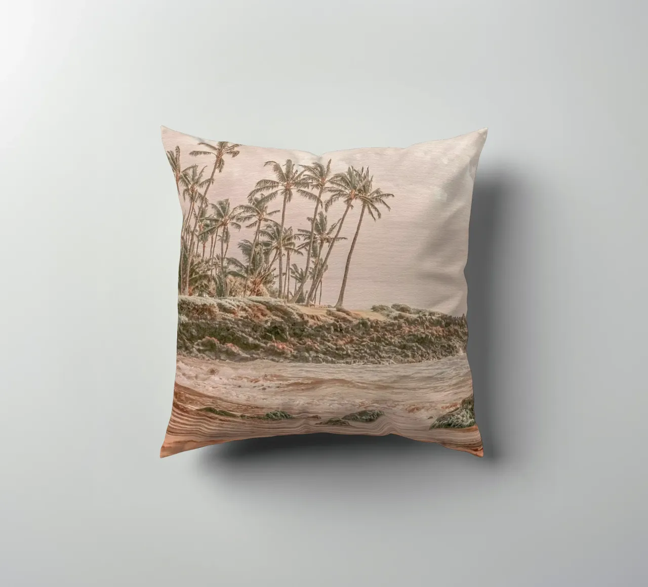 Aloha Hawaii 1 - Beachscape in Maui cuscino da Monika Strigel