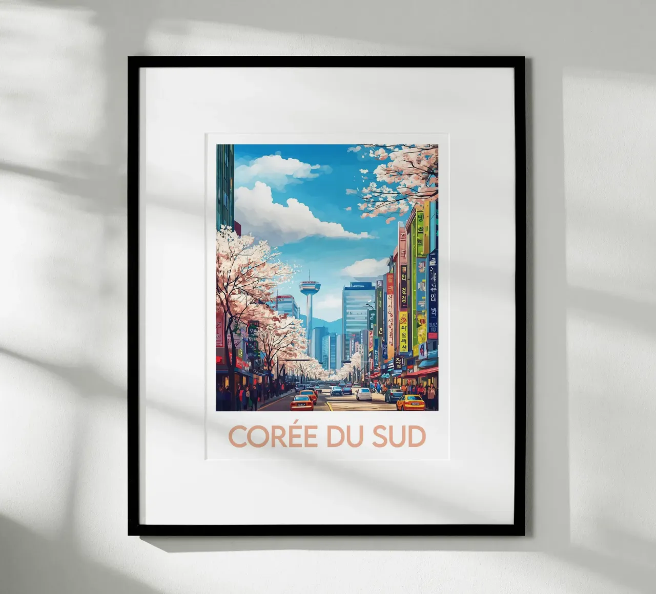 Poster della Corea del Sud carta hahnemühle da Frame the World