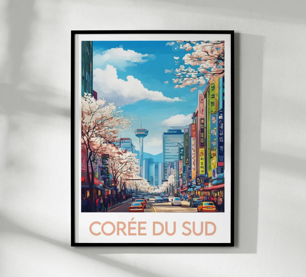 Poster della Corea del Sud carta hahnemühle da Frame the World
