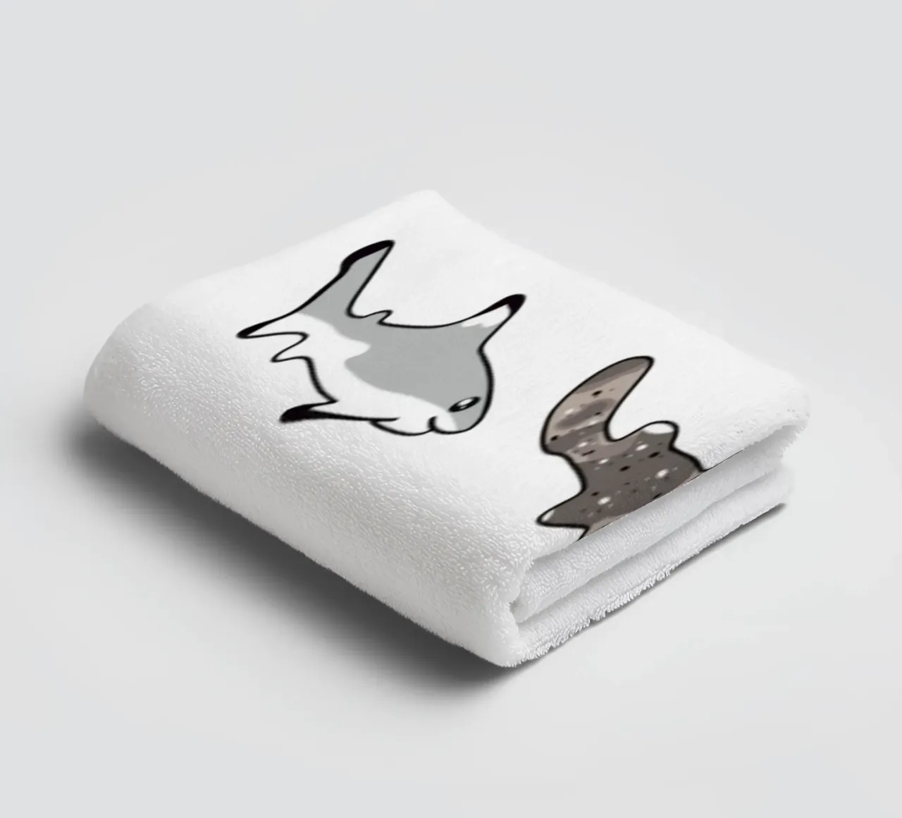 trio di squali dolci asciugamano da bagno da Buntblick
