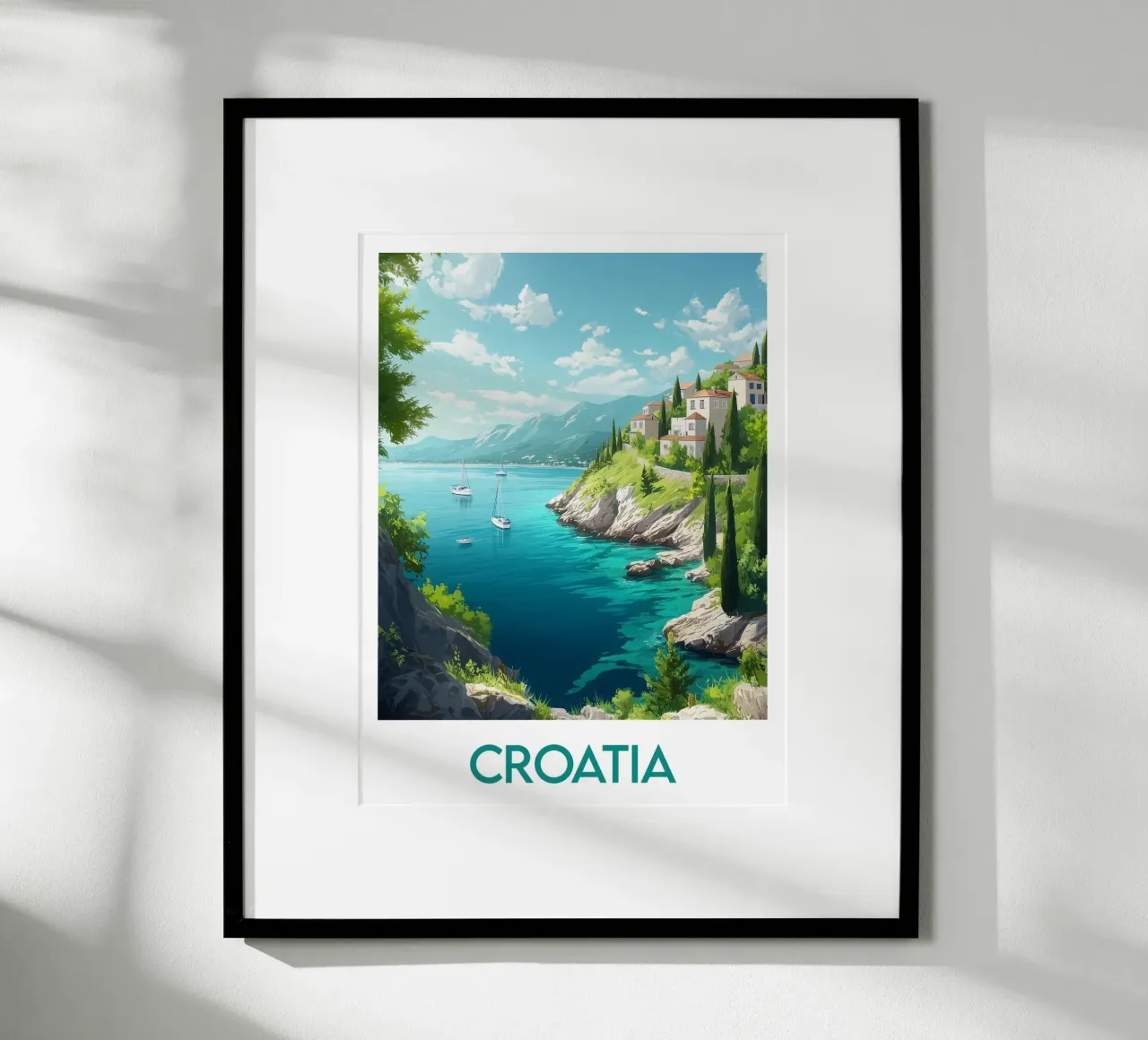 Affiche Kroatien Poster von Frame the World