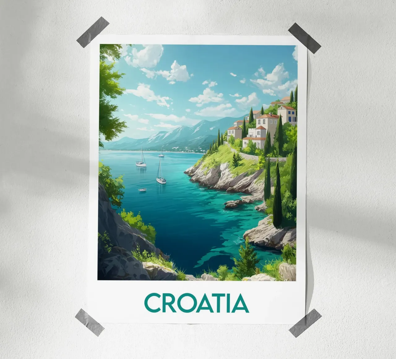 Affiche Kroatien Poster von Frame the World