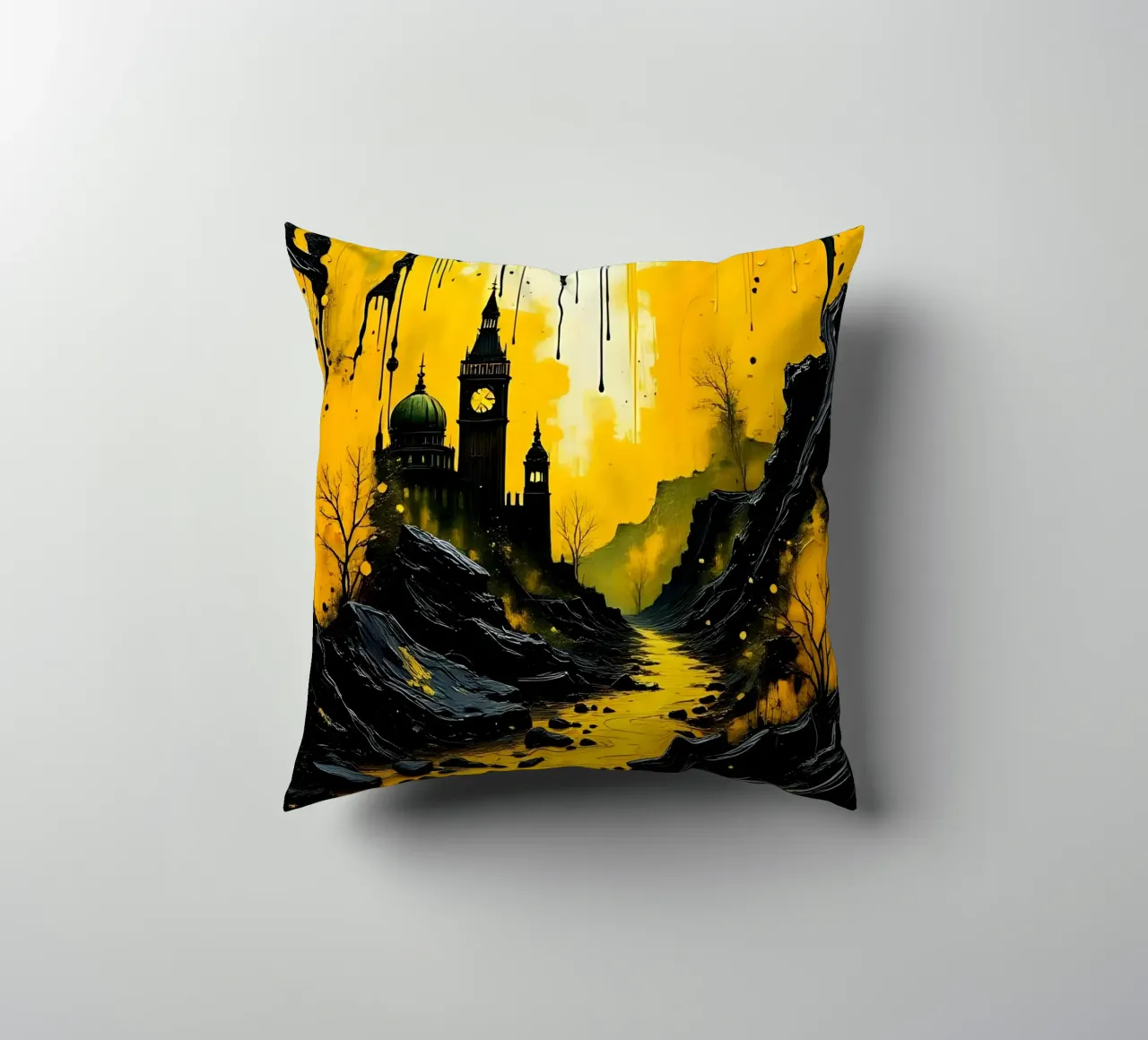 Stile_mistico_A_6 cuscino da schwarz-gelb by LK