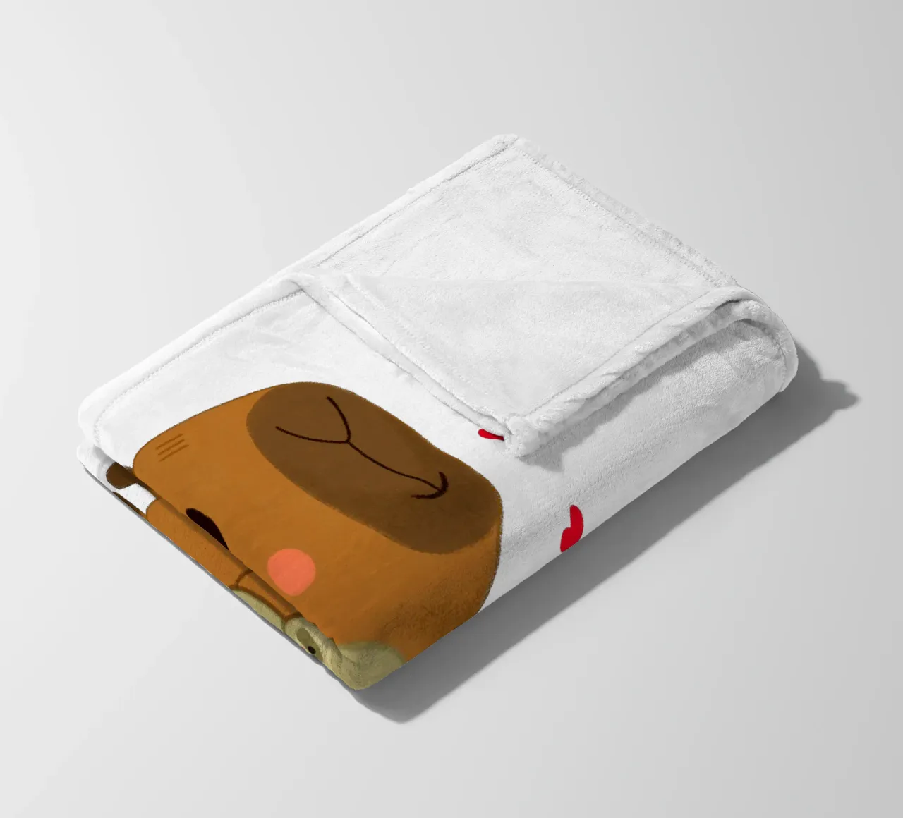 Capybara hugging a sloth plushie toy fleece blanket by julianamotzko