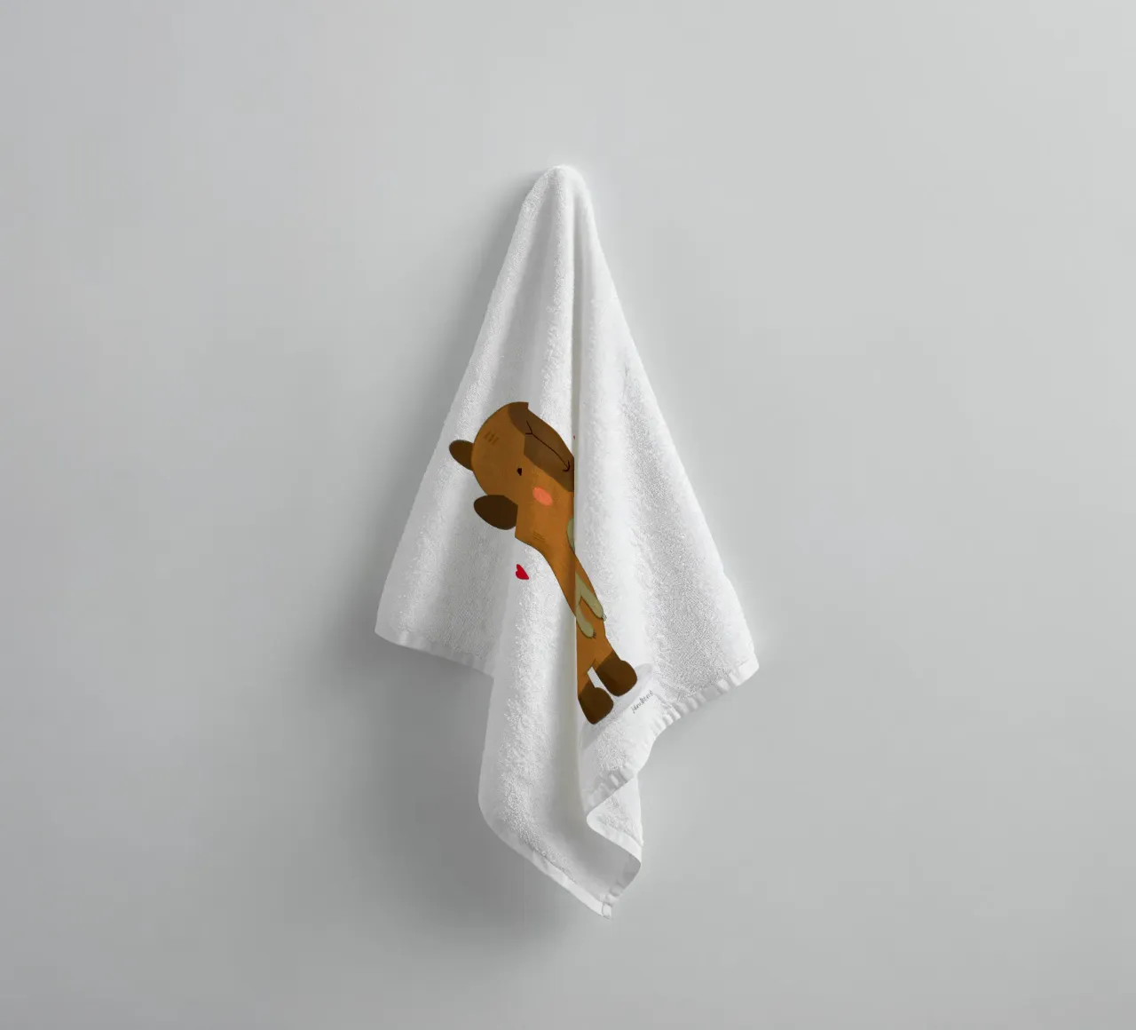 Capybara hugging a sloth plushie toy towel by julianamotzko