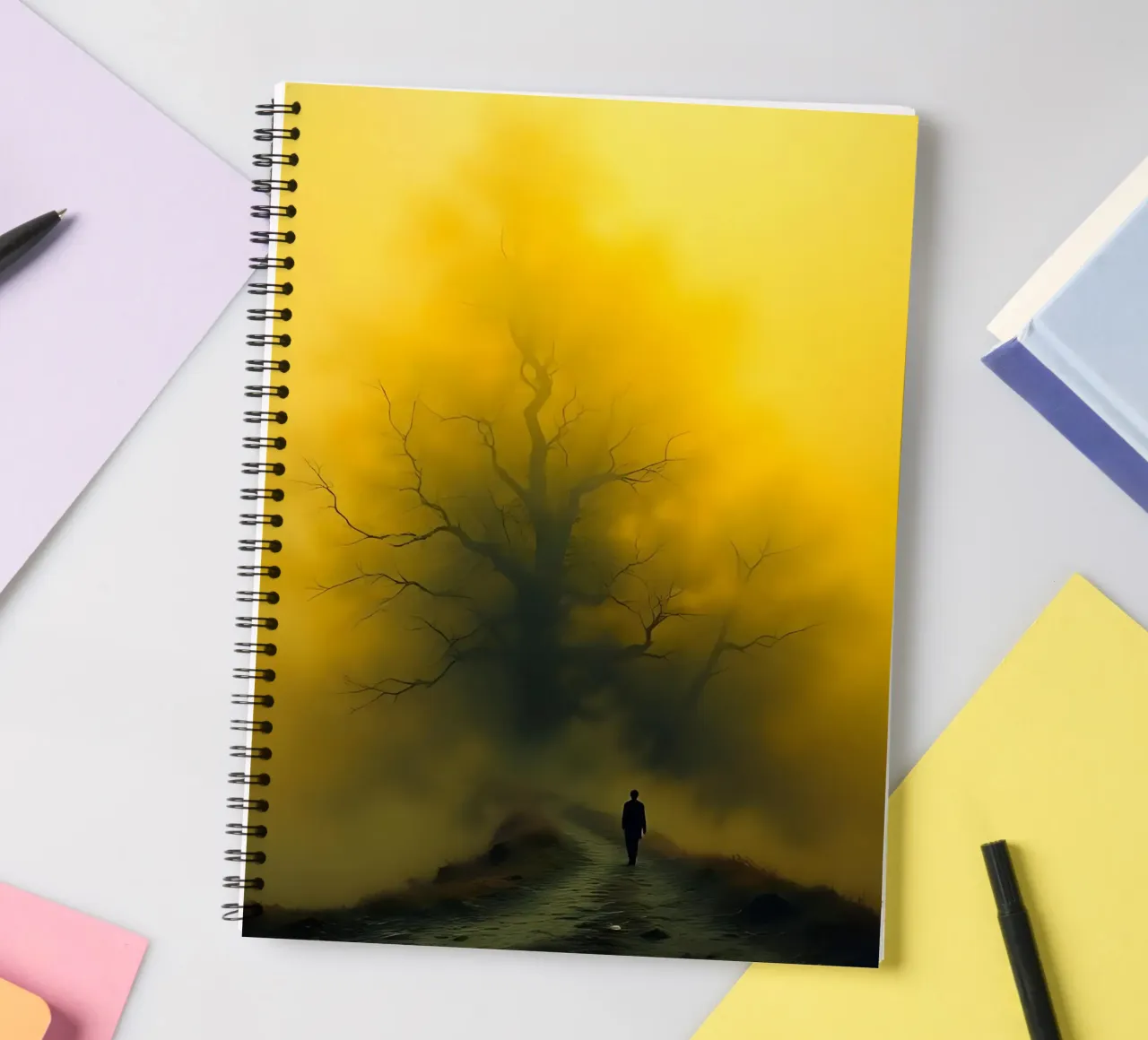 Mystical_style_B_1 spiral notebook by schwarz-gelb by LK