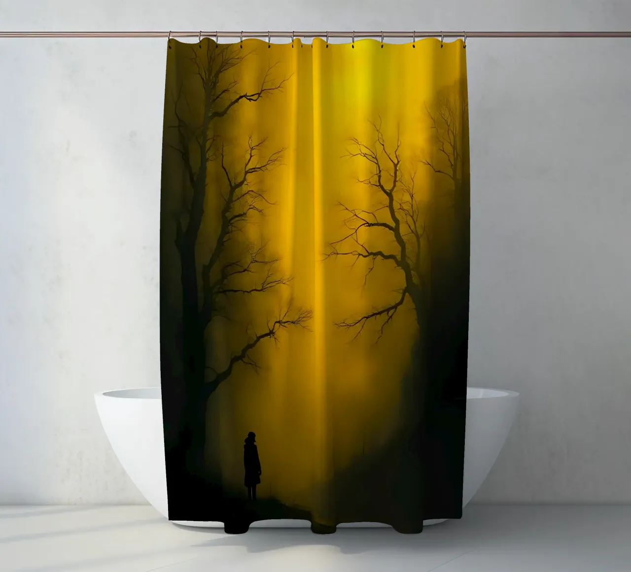 Mystical_style_B_3 shower curtain by schwarz-gelb by LK