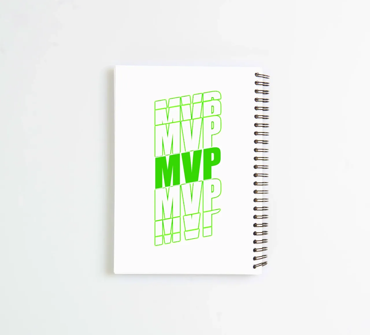 MVP Green - Most Valuable Player spiral notebook by surfer28