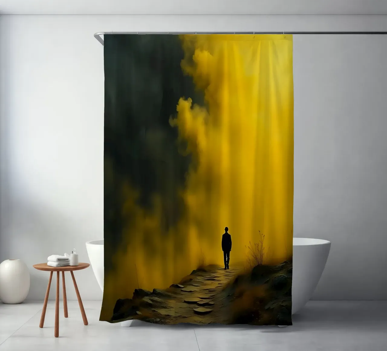 Mystical_style_B_4 shower curtain by schwarz-gelb by LK