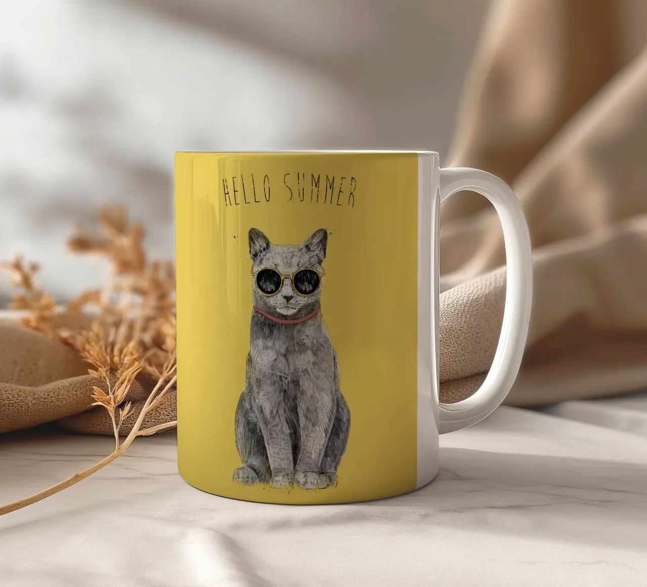 Hello Summer 2 tazza in ceramica da Balazs Solti