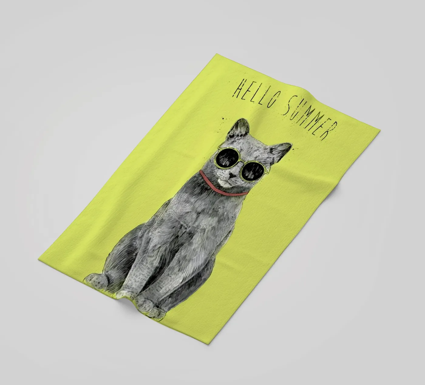 Hello Summer 2 strandhanddoek van Balazs Solti