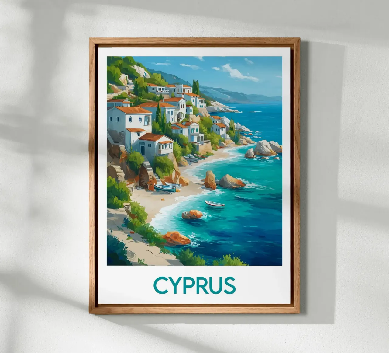 Cyprus poster Forex-Platte von Frame the World