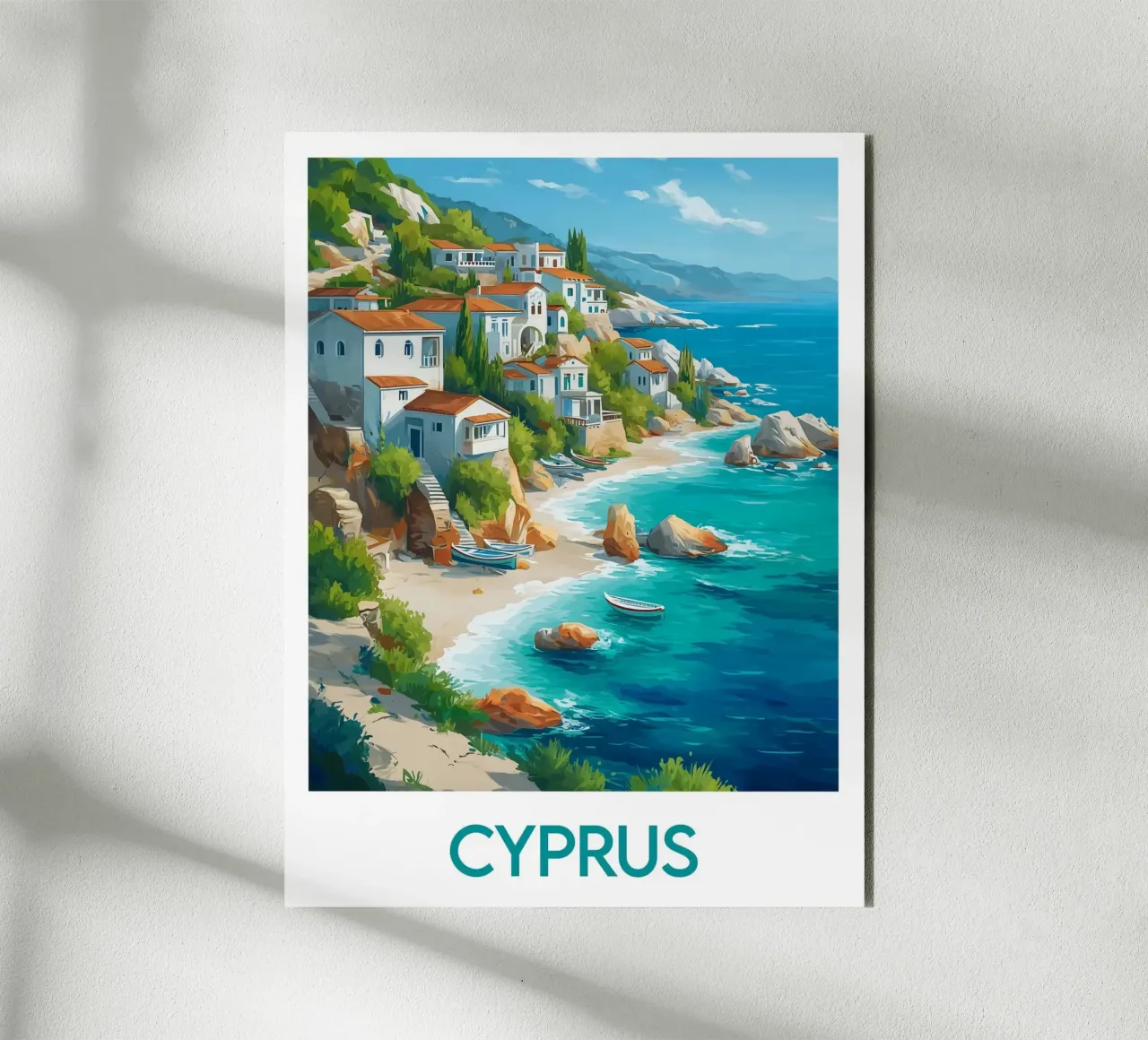 Cyprus poster Forex-Platte von Frame the World