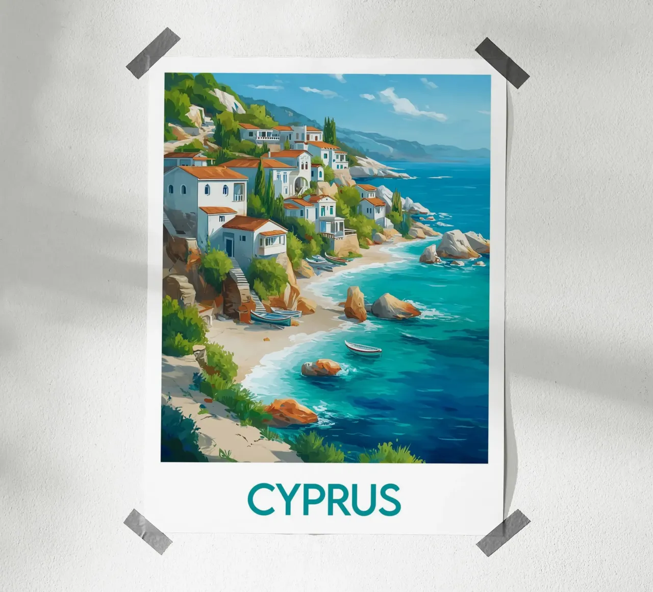 Cyprus poster Poster von Frame the World