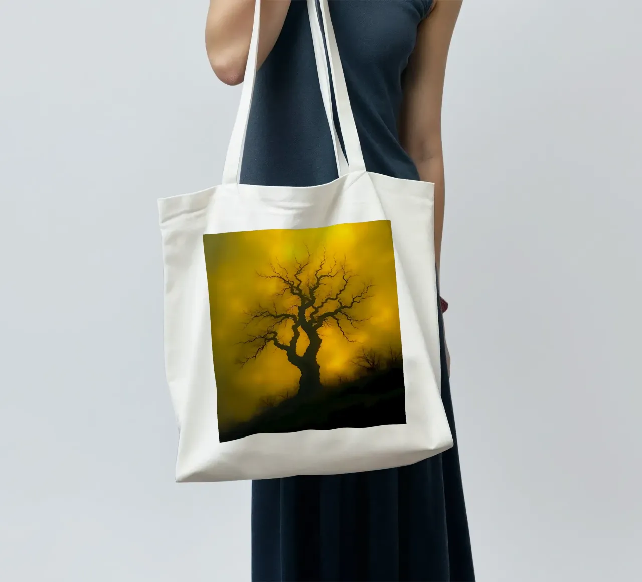 Mystisch_Stil_B_7 Jutebeutel von schwarz-gelb by LK