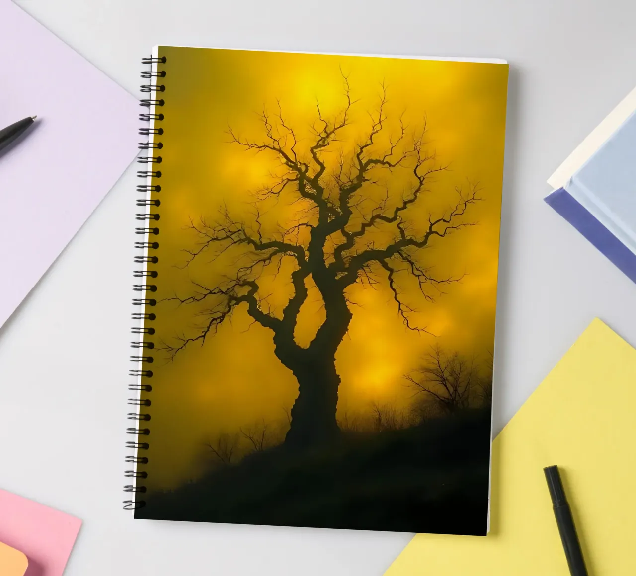 Mystical_style_B_7 spiral notebook by schwarz-gelb by LK