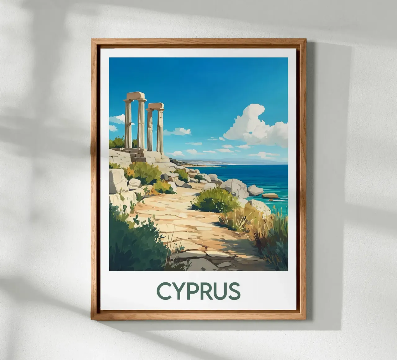 Poster di Cipro alluminio dibond da Frame the World