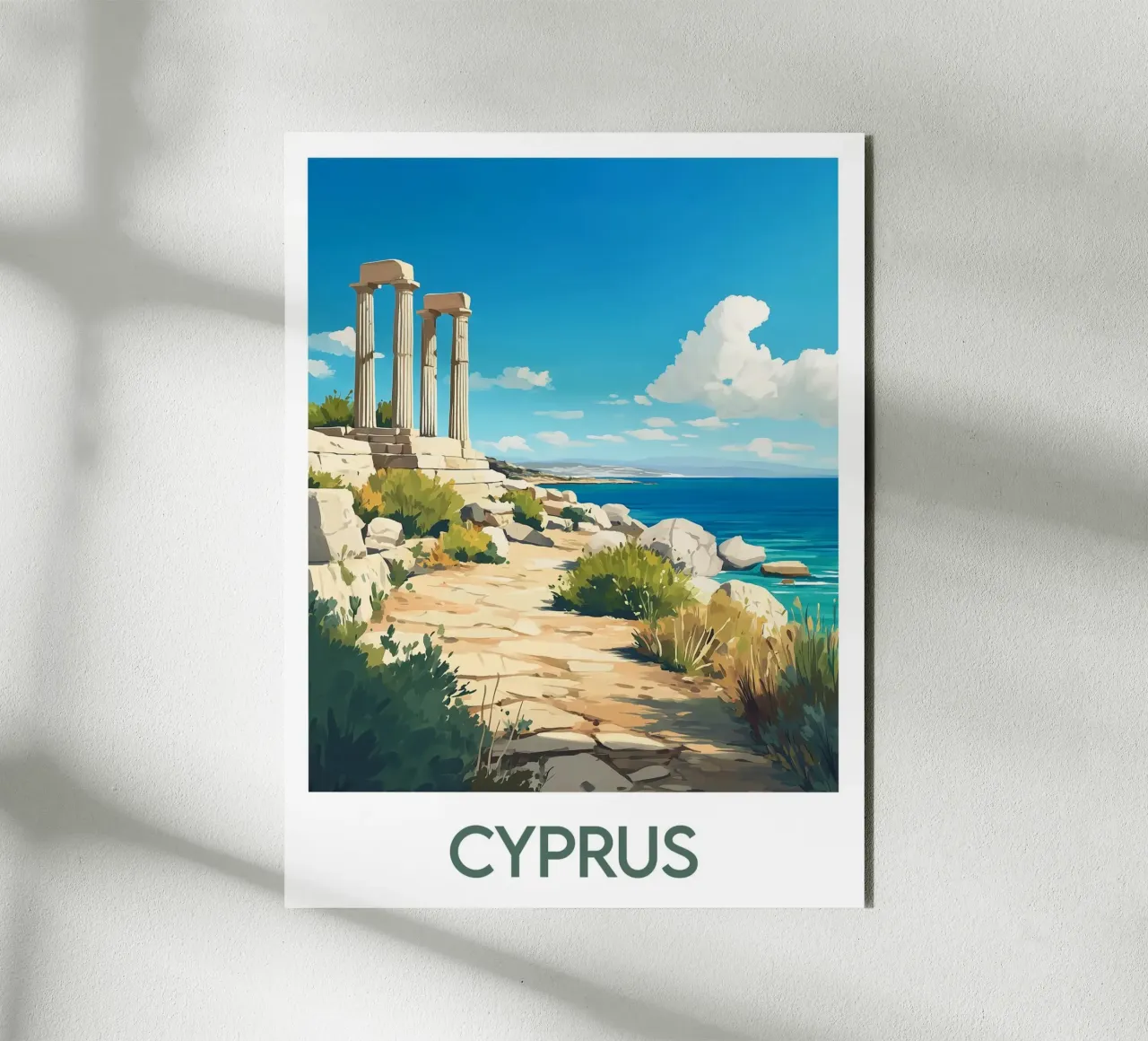 Poster di Cipro alluminio dibond da Frame the World