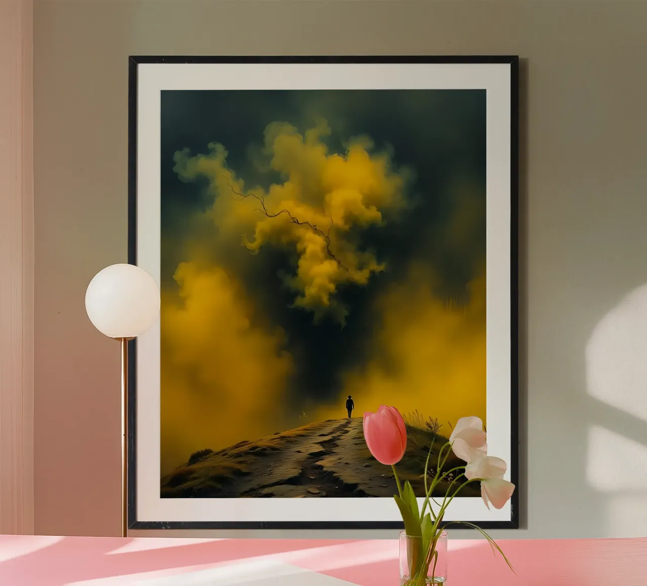 Stile_mistico_B_8 poster con telaio in legno da schwarz-gelb by LK