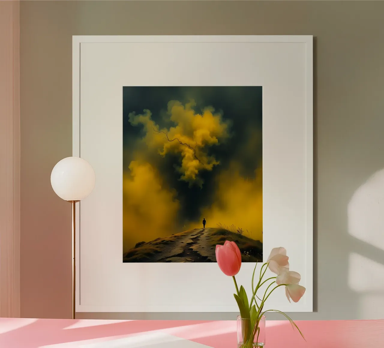 Stile_mistico_B_8 poster con telaio in legno da schwarz-gelb by LK