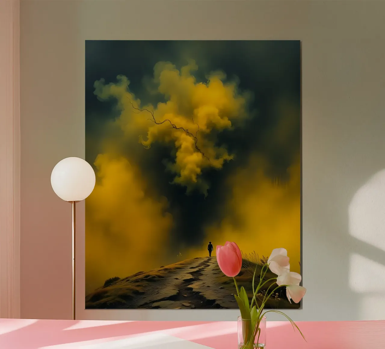 Stile_mistico_B_8 poster con telaio in legno da schwarz-gelb by LK