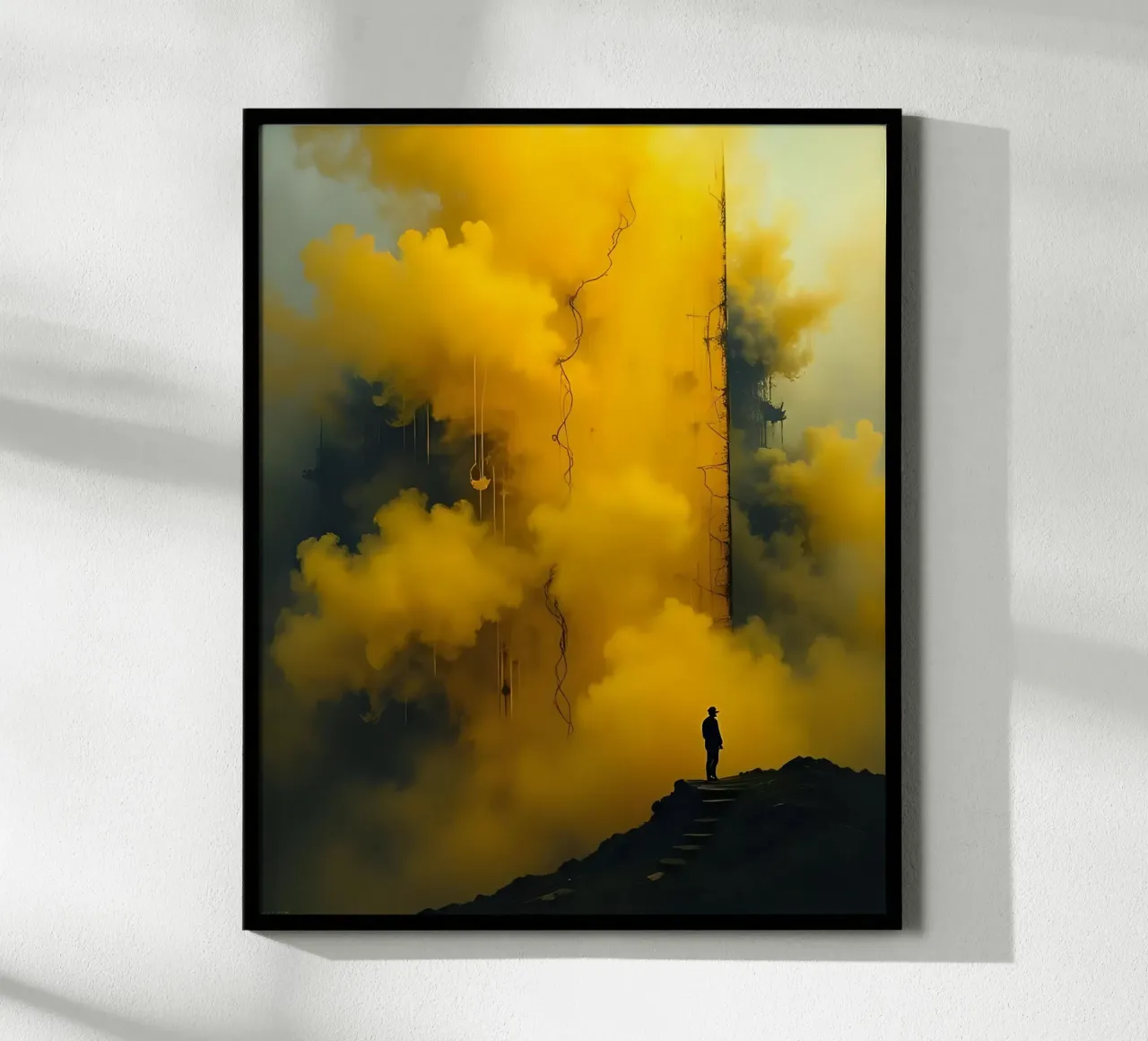 Stile_mistico_B_9 poster con telaio in legno da schwarz-gelb by LK