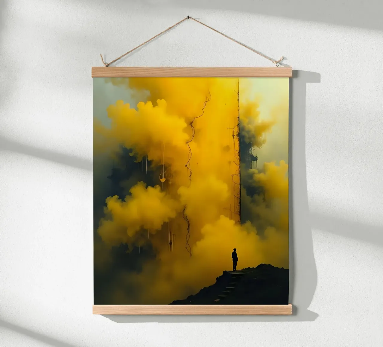 Stile_mistico_B_9 poster con telaio in legno da schwarz-gelb by LK