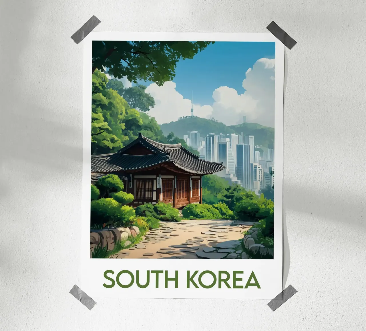 Poster della Corea del Sud poster da Frame the World
