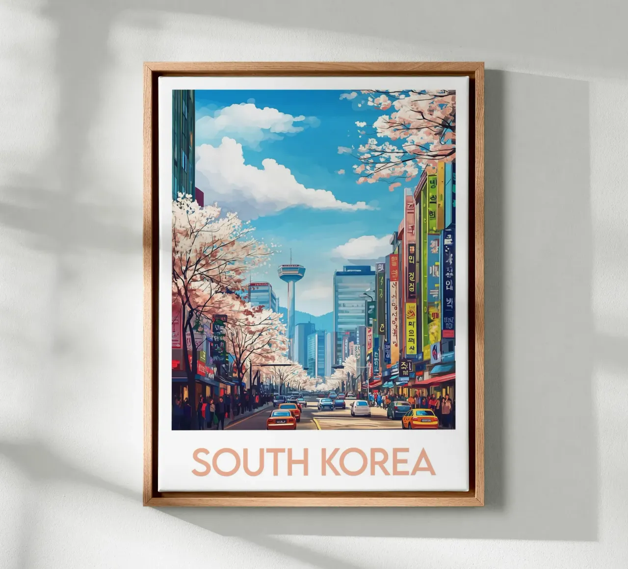 Poster della Corea del Sud tela da Frame the World