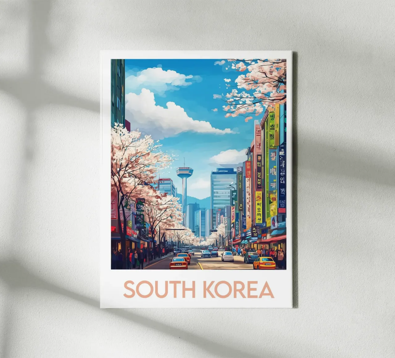 Poster della Corea del Sud tela da Frame the World