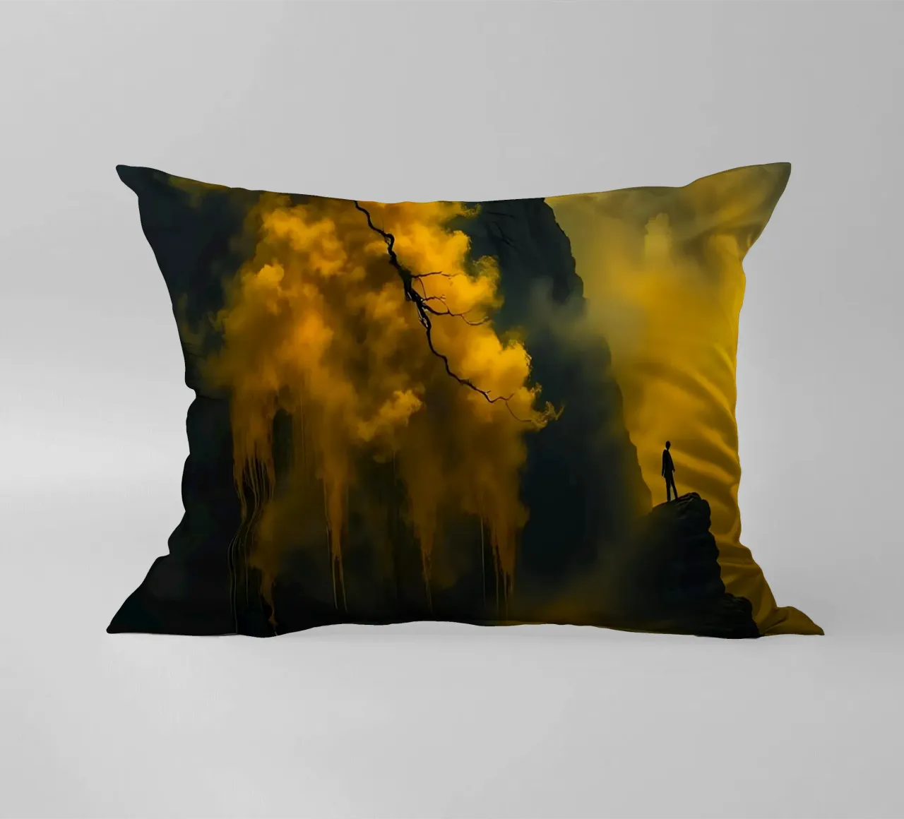 Mystical_style_B_11 decorative cushion by schwarz-gelb by LK