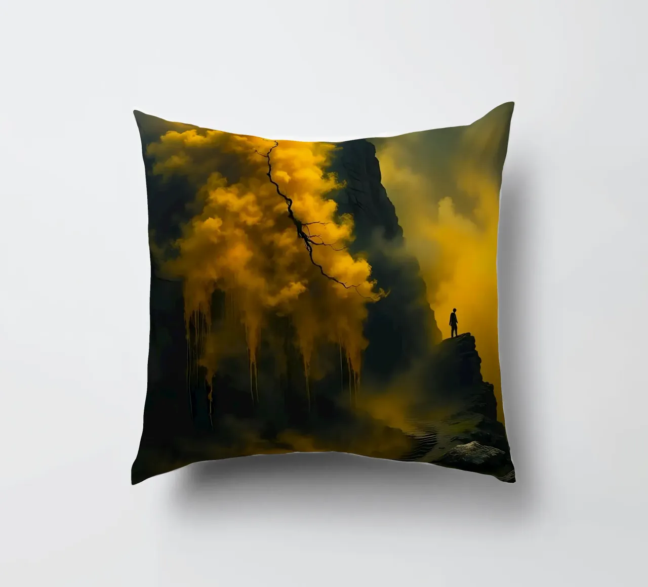 Mystical_style_B_11 decorative cushion by schwarz-gelb by LK