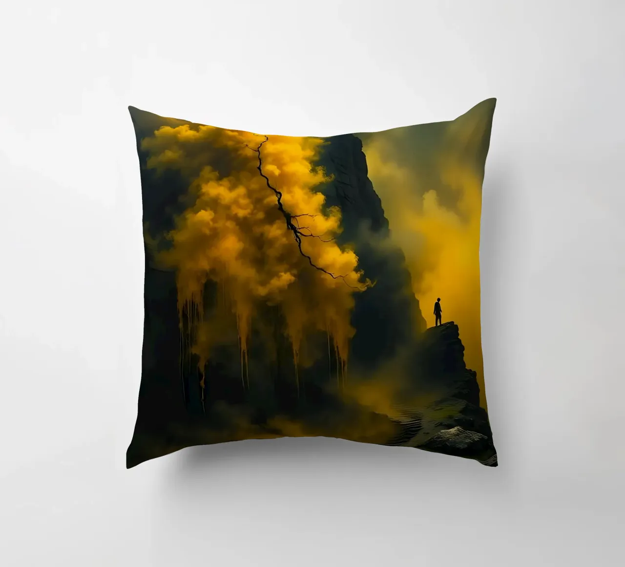 Mystical_style_B_11 decorative cushion by schwarz-gelb by LK