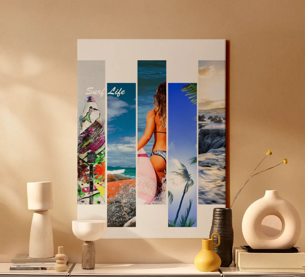 Strisce di surf 2 - Surf Life tela con Cornice a cassetta da surfer28