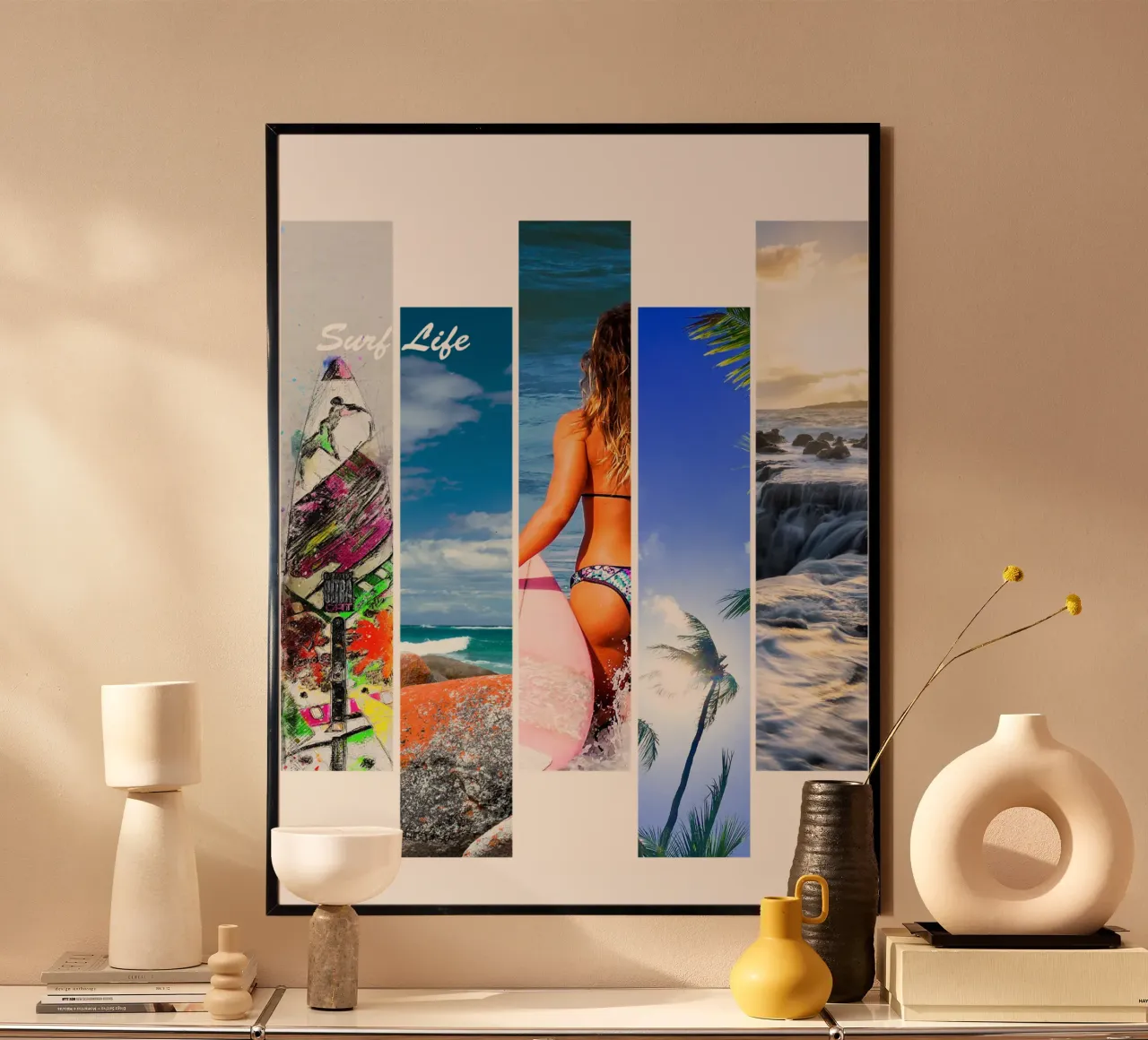 Strisce di surf 2 - Surf Life poster con telaio in plastica da surfer28