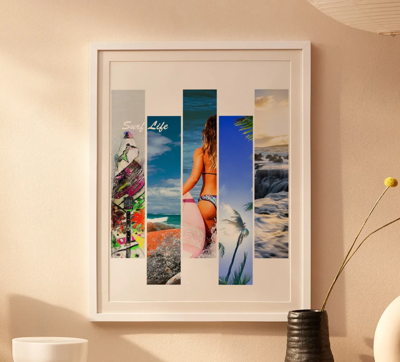 Strisce di surf 2 - Surf Life poster con telaio in plastica da surfer28