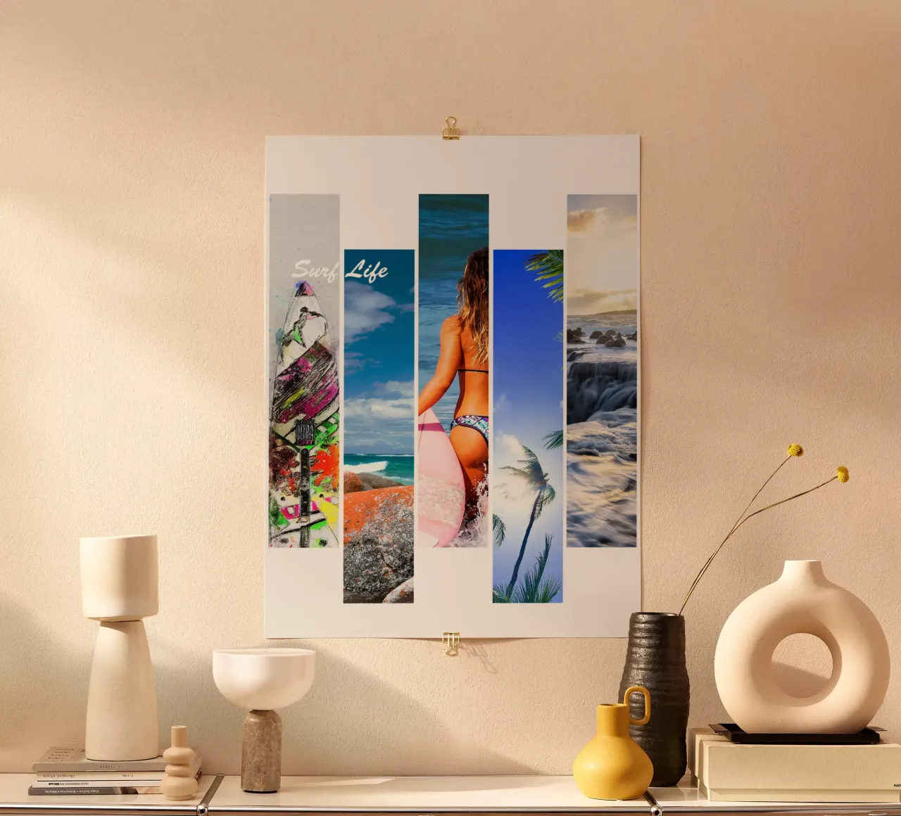 Strisce di surf 2 - Surf Life poster con telaio in plastica da surfer28