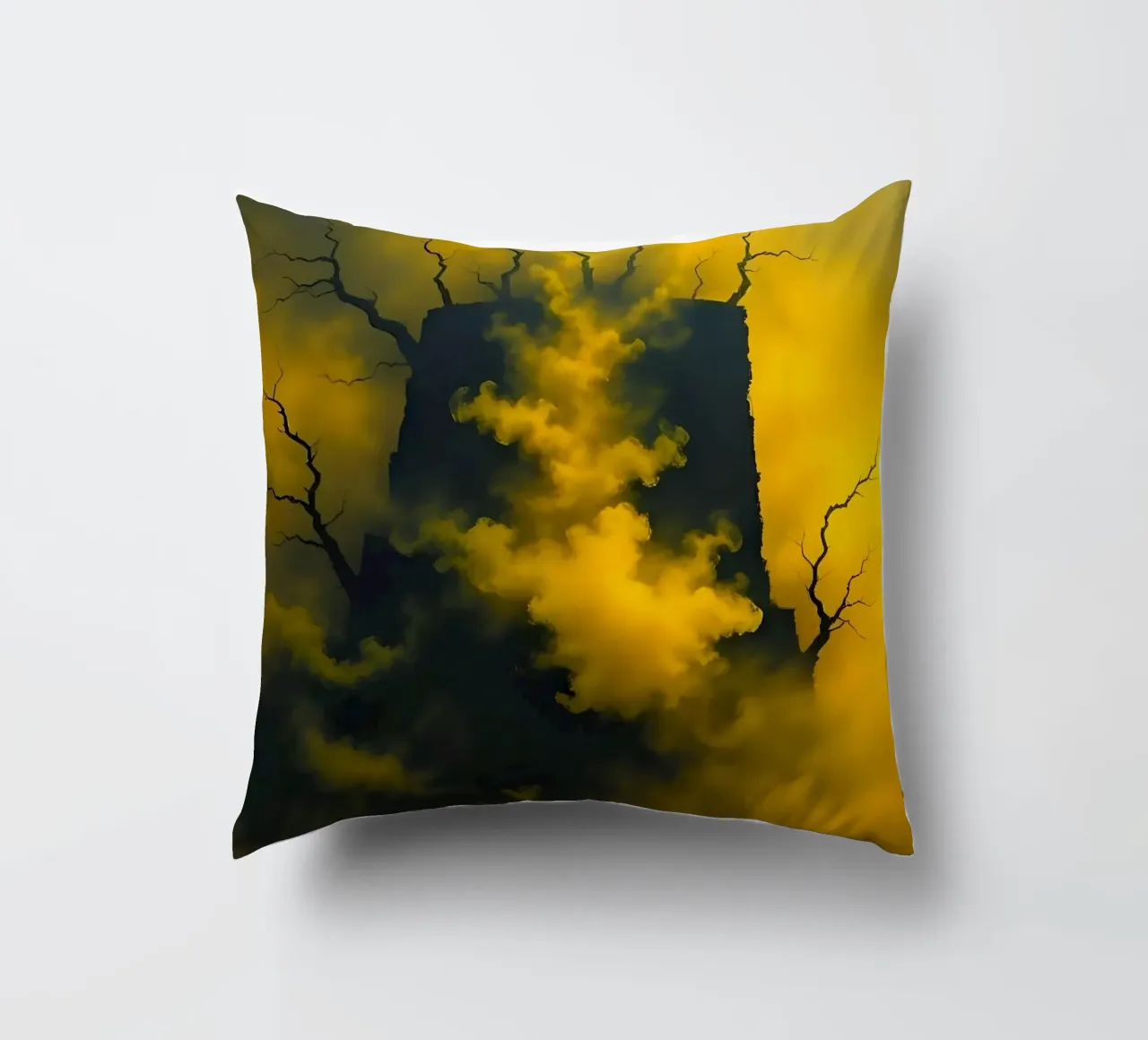 Mystical_style_B_12 decorative cushion by schwarz-gelb by LK