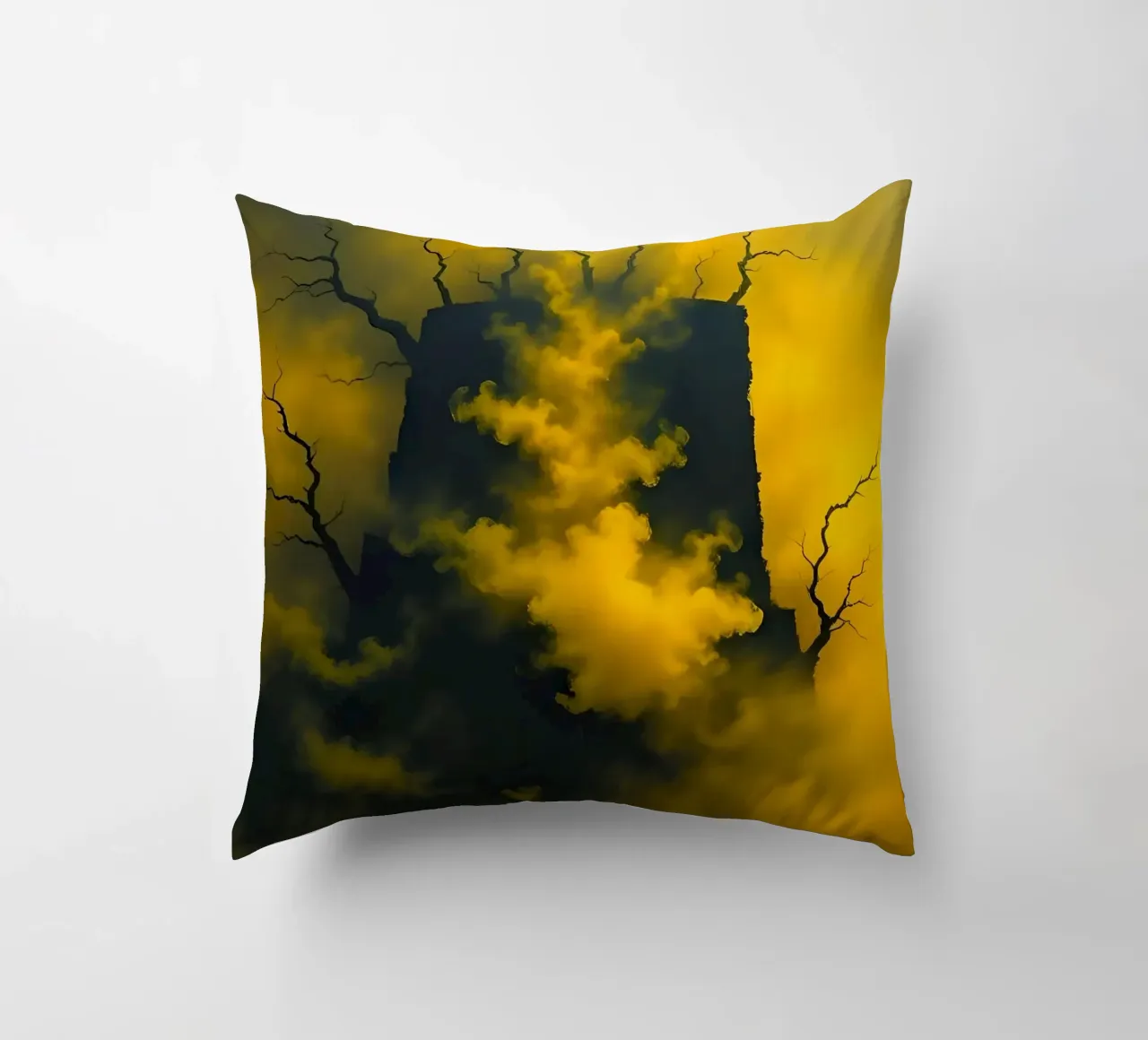 Mystical_style_B_12 decorative cushion by schwarz-gelb by LK