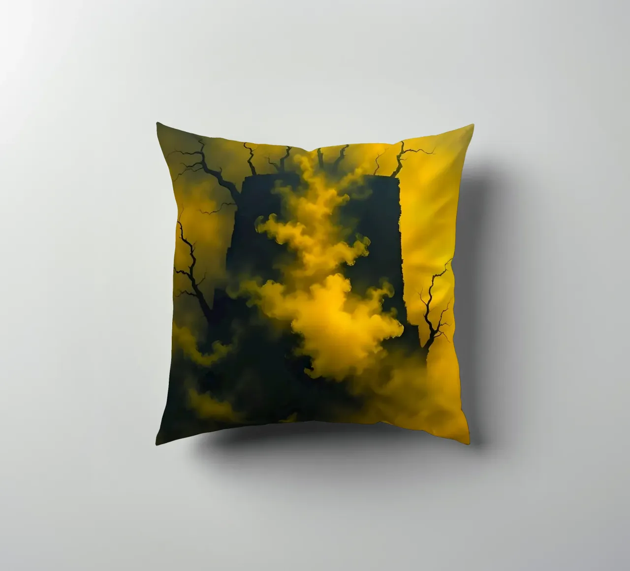 Mystical_style_B_12 decorative cushion by schwarz-gelb by LK