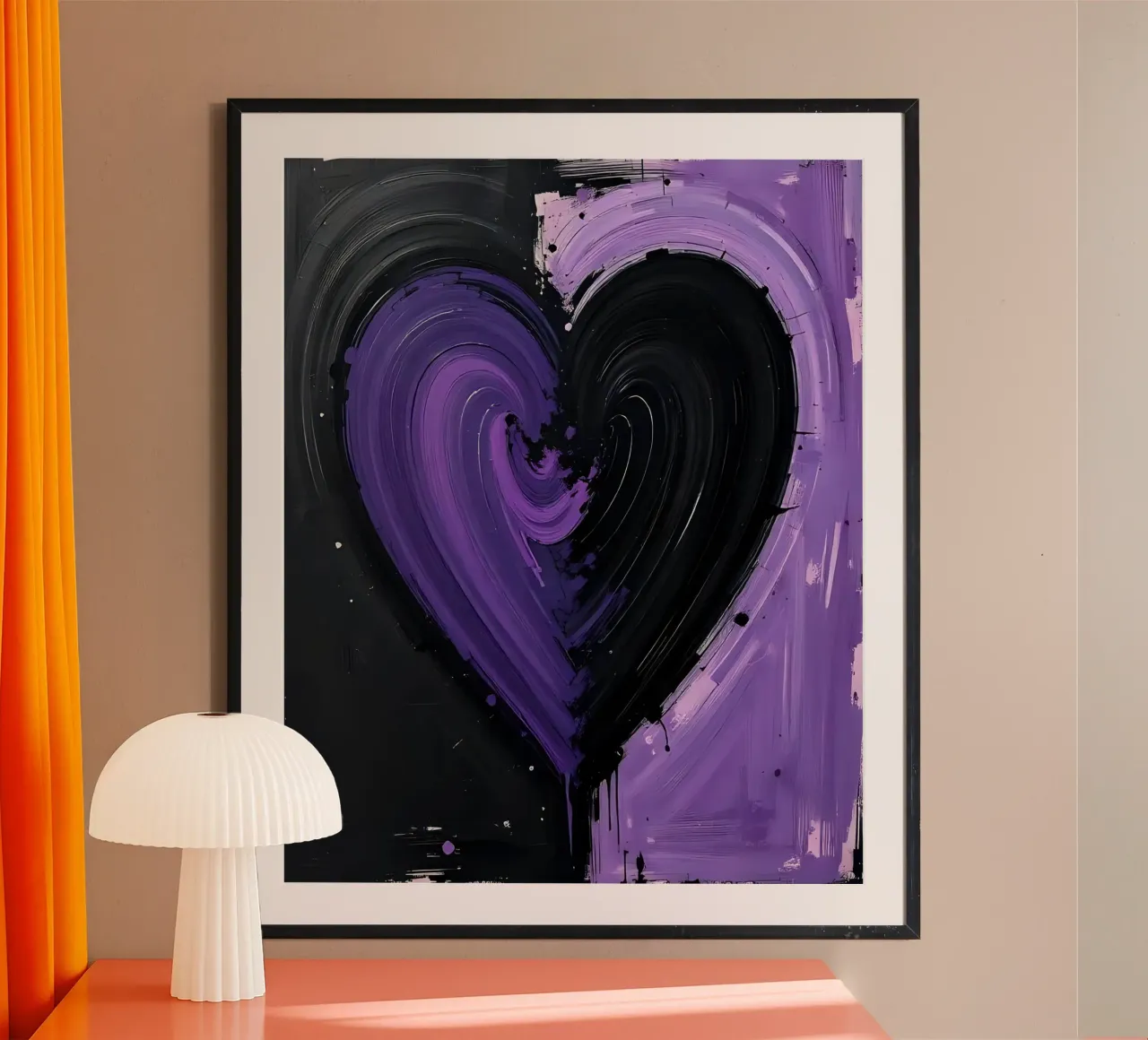 cuore_nero_viola_3 carta hahnemühle da Pink- und LoveArt by LK