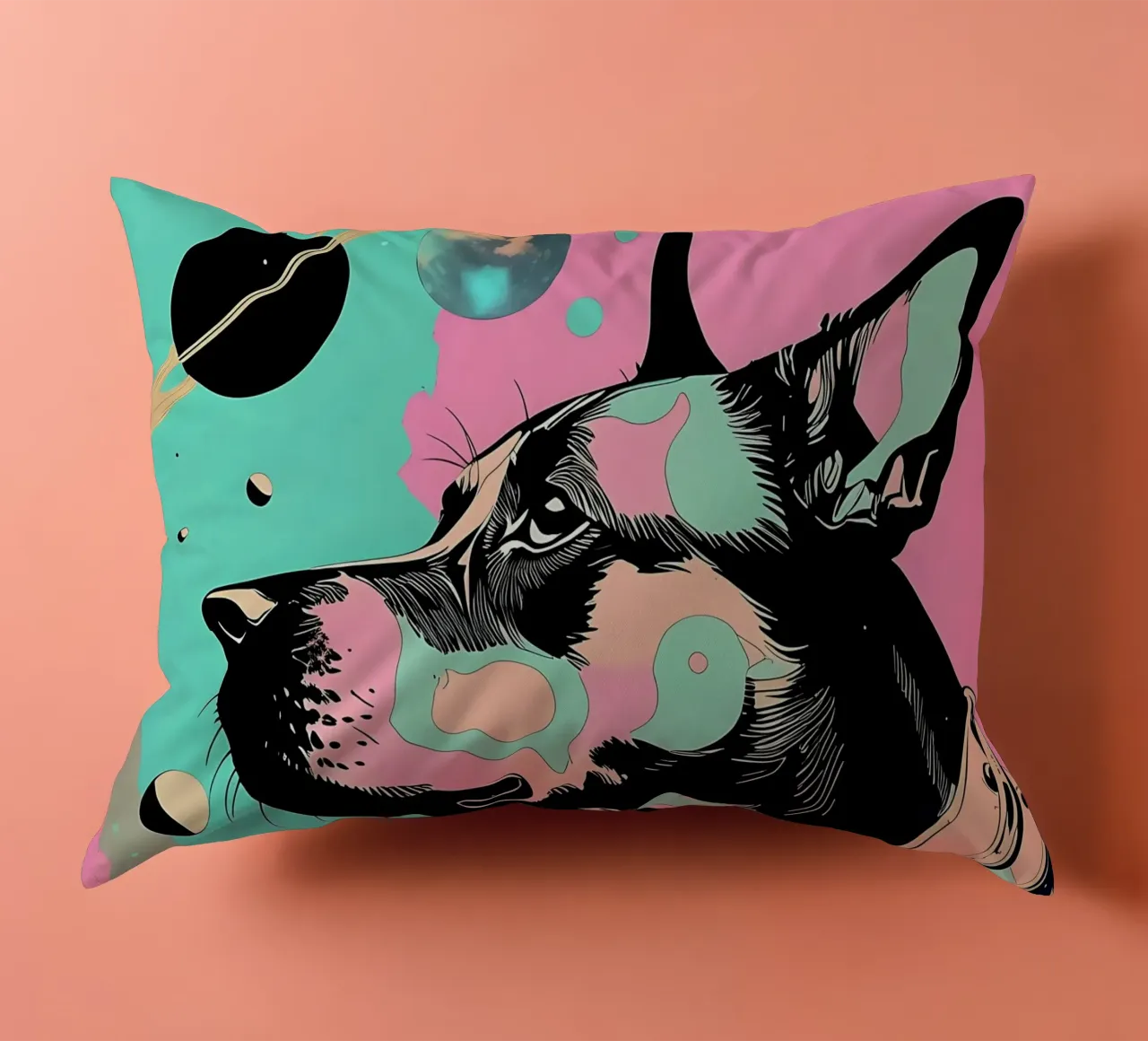 Stile_cane_D_3 cuscino da Tierisch bunt by LK