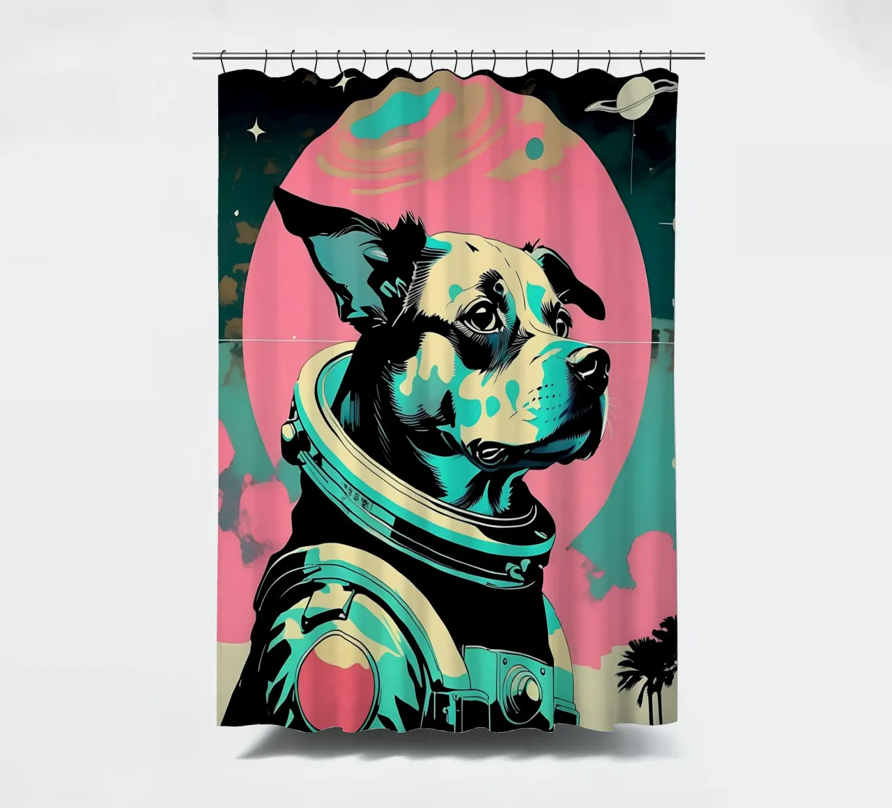 Stile_cane_D_4 tenda da doccia da Tierisch bunt by LK