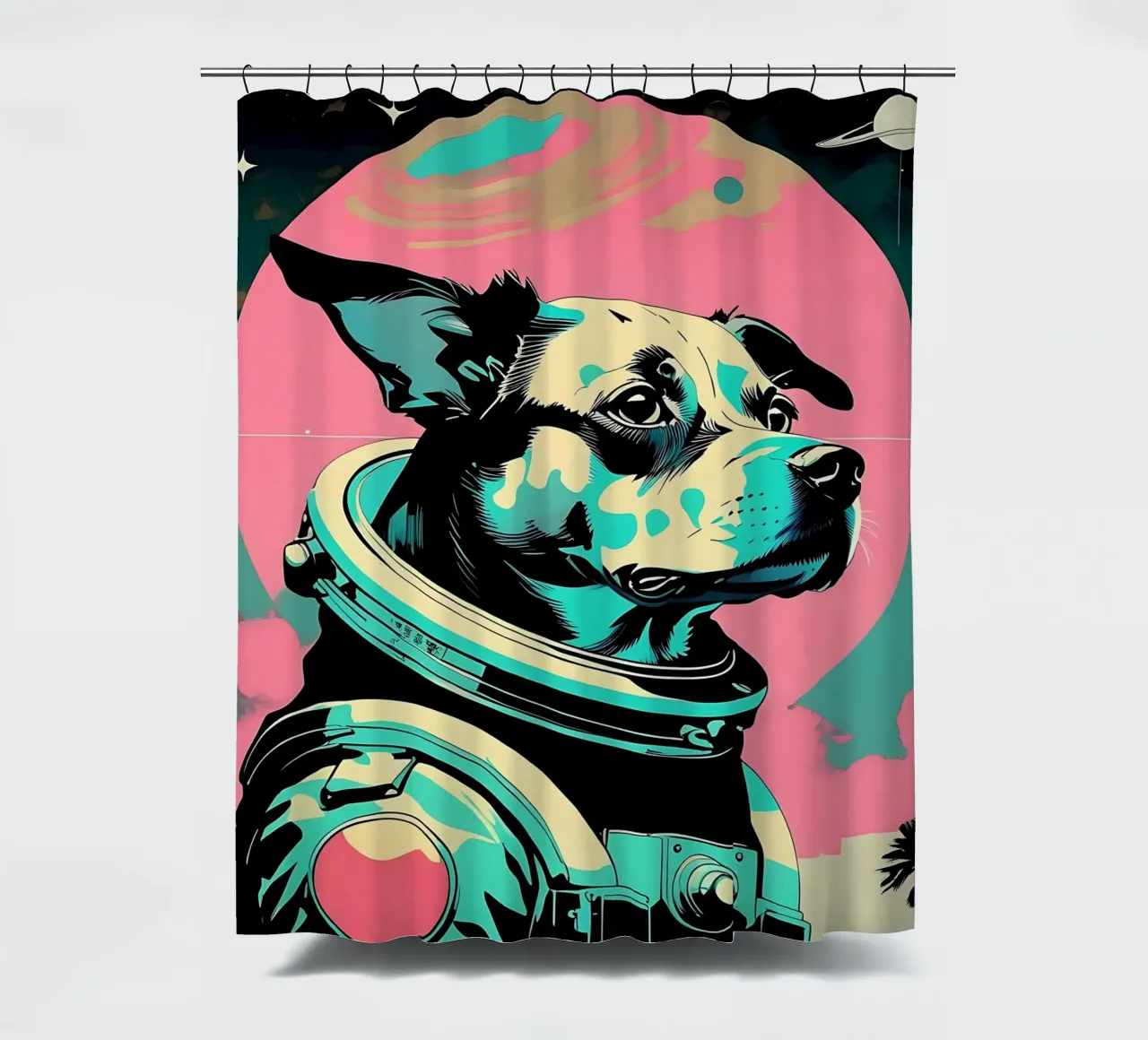 Stile_cane_D_4 tenda da doccia da Tierisch bunt by LK