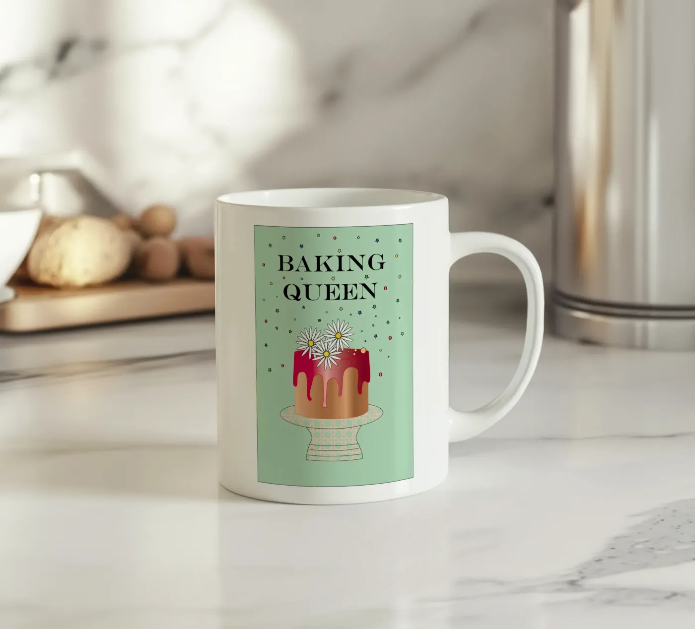 Baking Queen ceramic mug by SunflowerDE