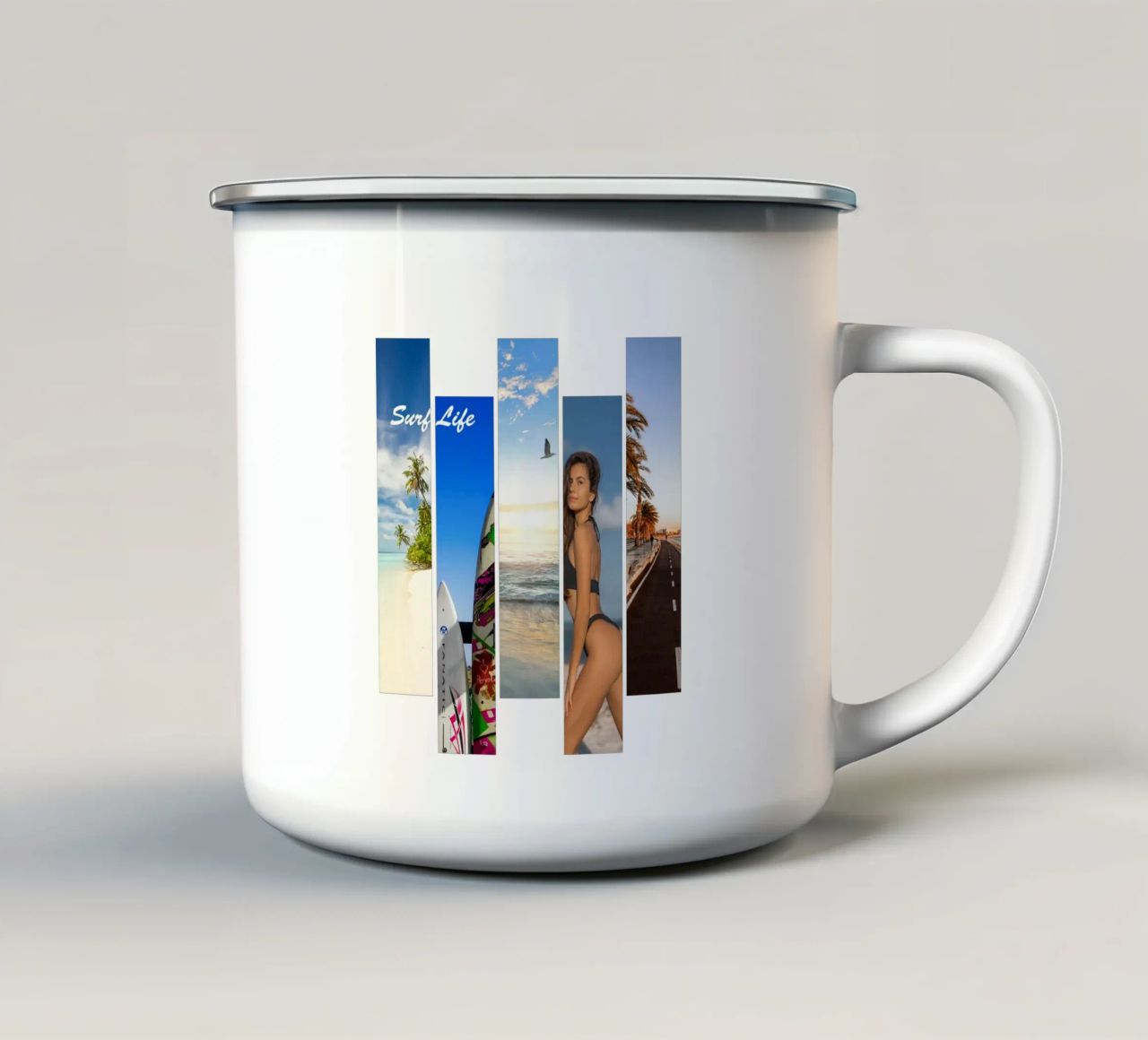 Strisce di surf 4 - Surf Life tazza in smalto da surfer28