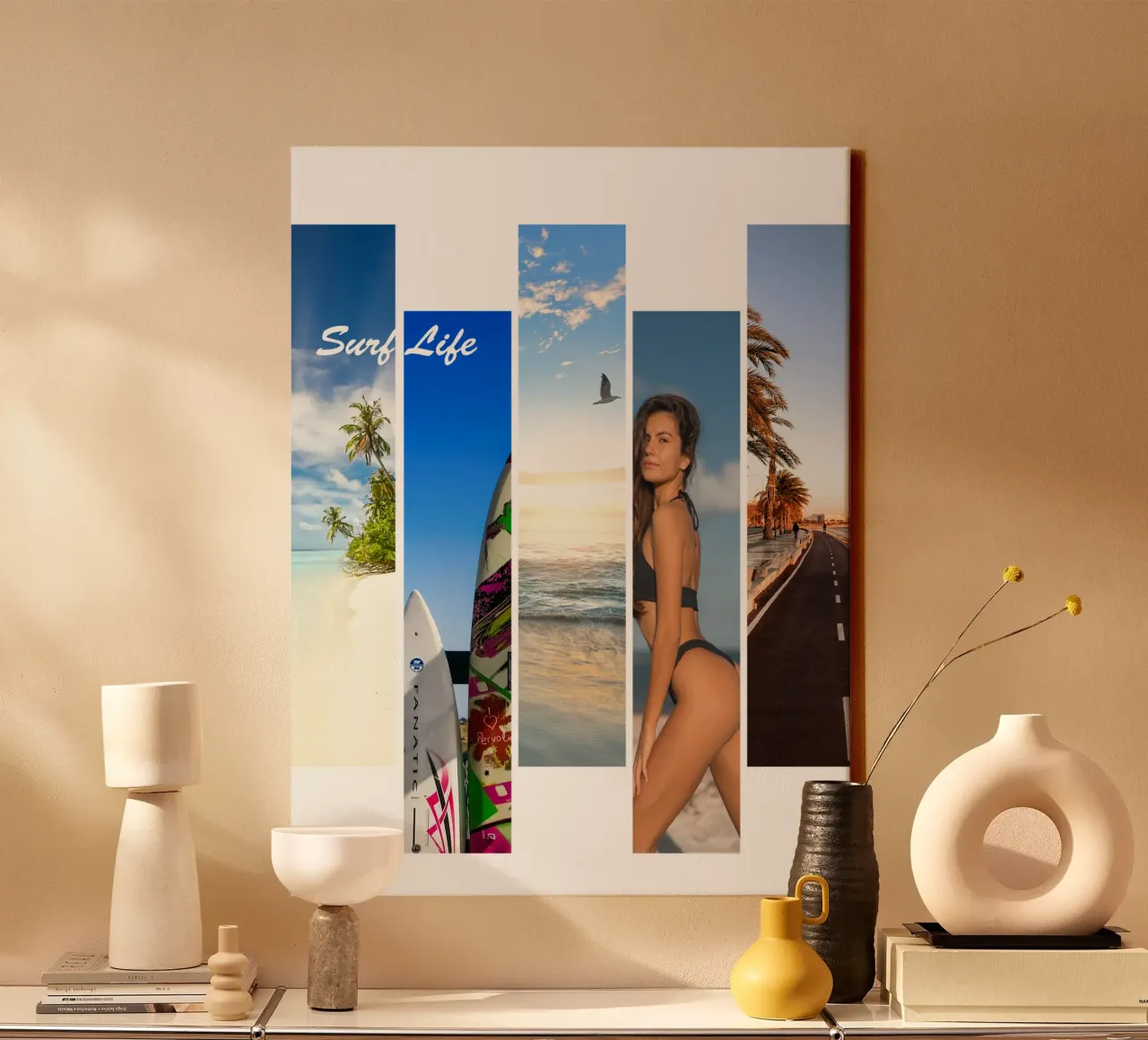 Strisce di surf 4 - Surf Life tela con Cornice a cassetta da surfer28